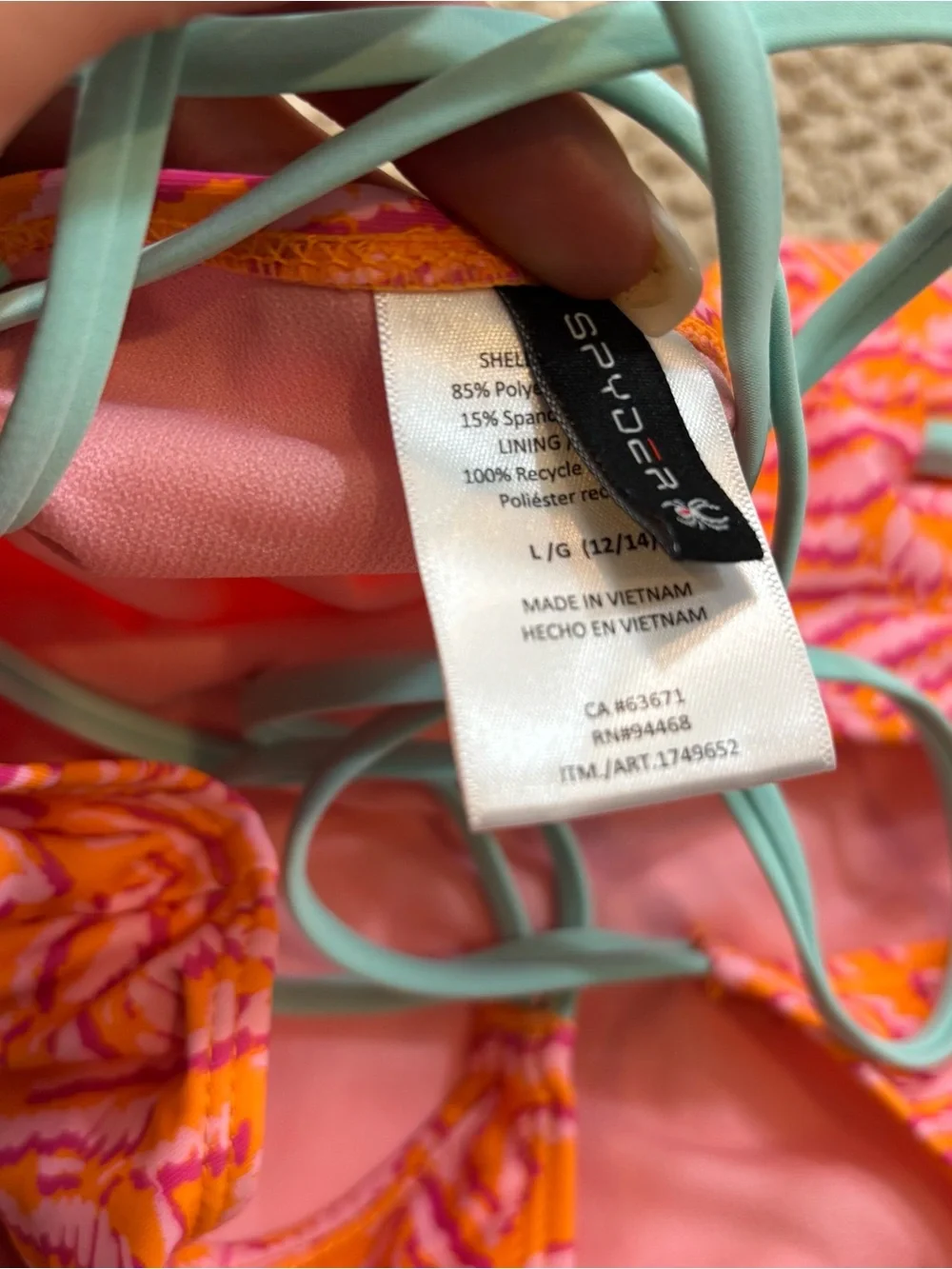 Lot of Two Girls Spyder Brand One Piece‎ Swim Suits Size Large 12-14